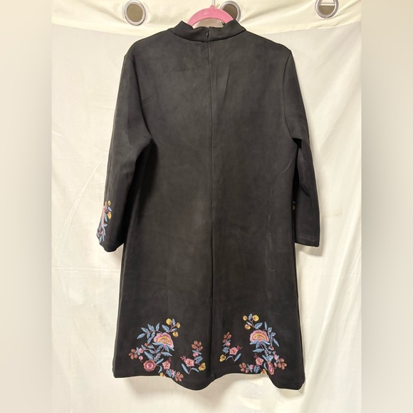 NWT ABS Collection Embroidered Ultra Suede Dress Size 12 - Picture 6 of 7